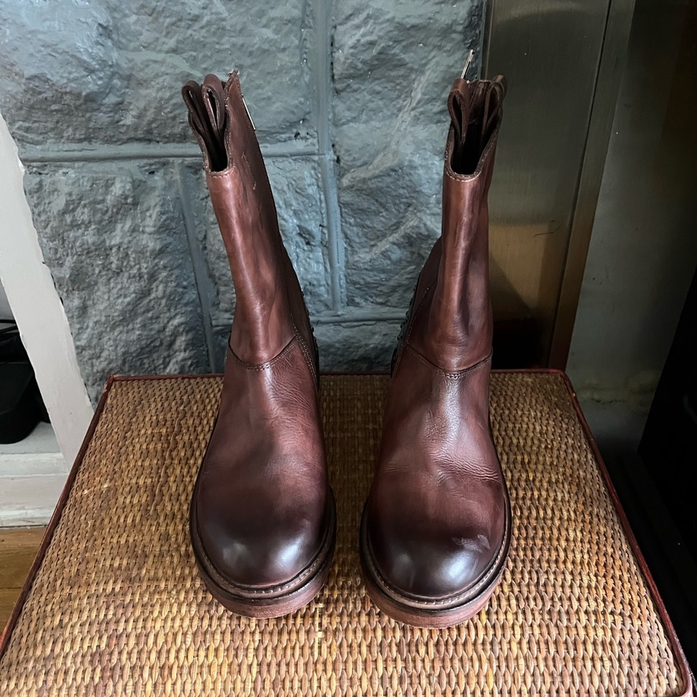Elegant Brown Leather Ankle Boots
